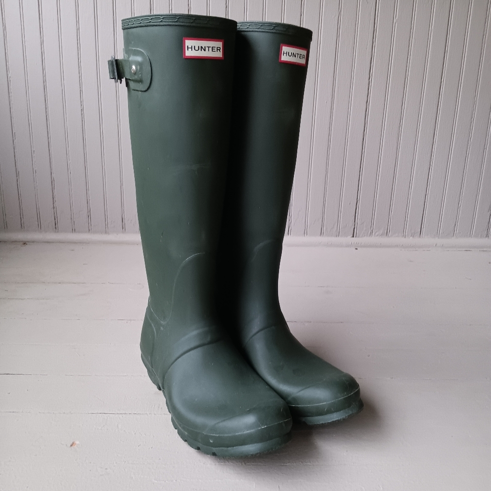 Hunter Green Original Tall Rain Boots